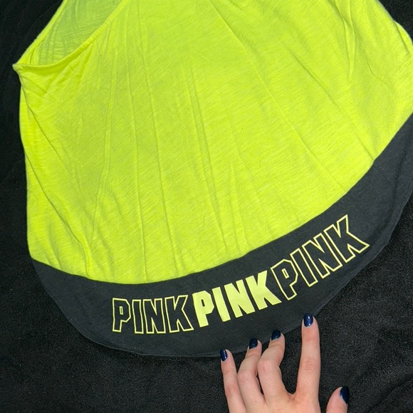 NWOT~ VICTORIAS SECRET PINK GRAPHIC RACERBACK TANK ~ WOMENS XS - Picture 4 of 6